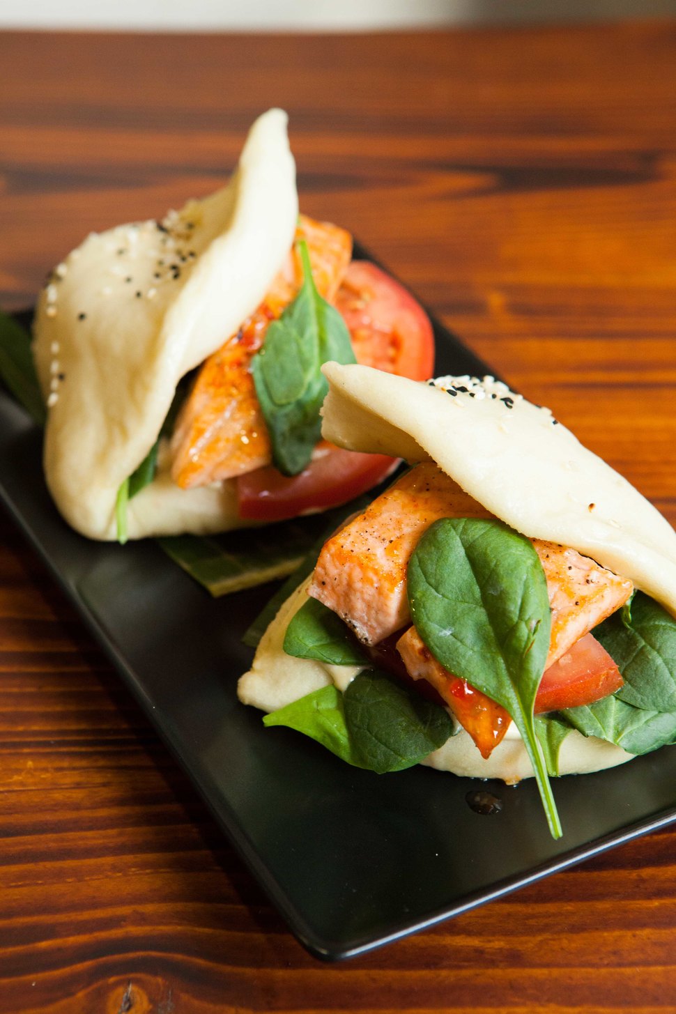 Bao bun salmon